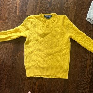 yellow polo cashmere sweater